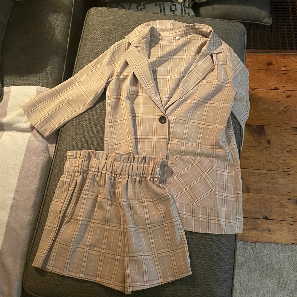 Shorts and matching blazer set
